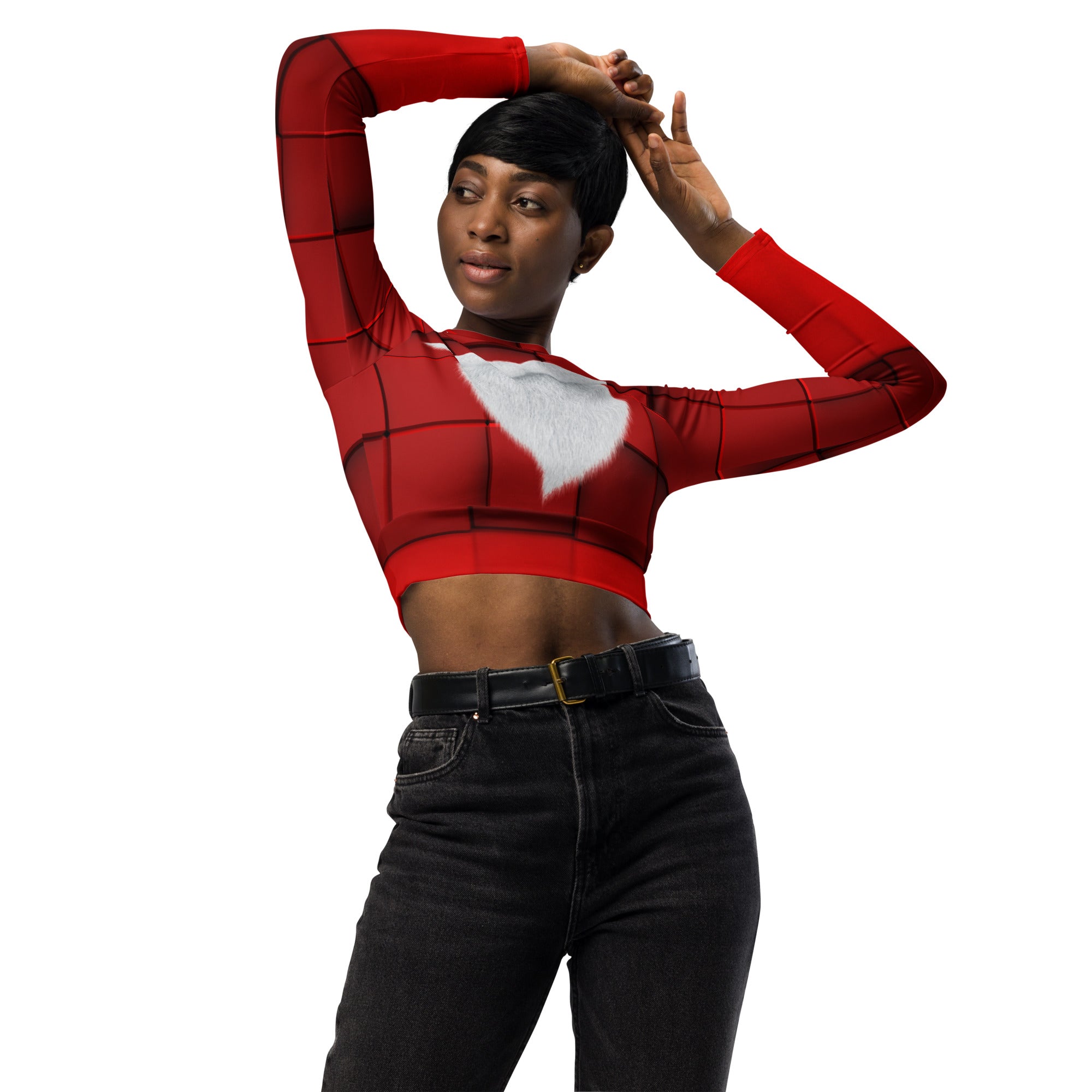2024 Christmas Wear Cropped Top. Holiday Colors Partywear, Streetwear or Activewear. WickedYo.